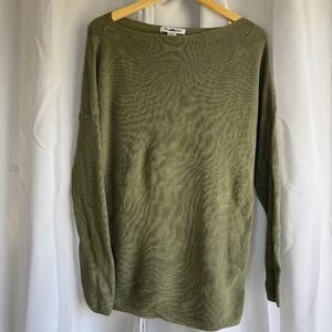 Tommy Bahama Knit Sweater Olive‎ Green Boat Neck Long Sleeve Casual M